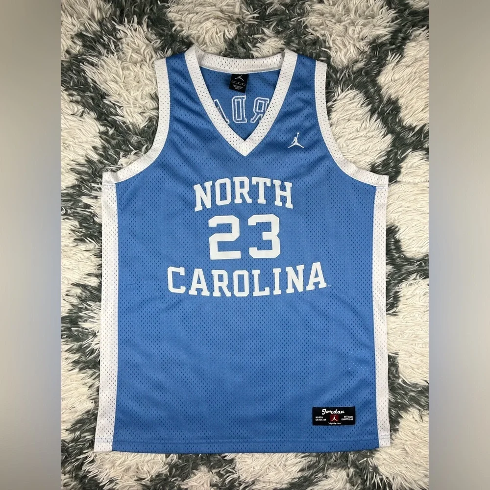 Unisex Michael Jordan North Carolina Tar Heels UNC Jersey Blue White Size Large
